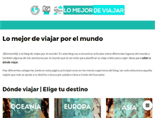 Tablet Screenshot of lomejordeviajar.com.es